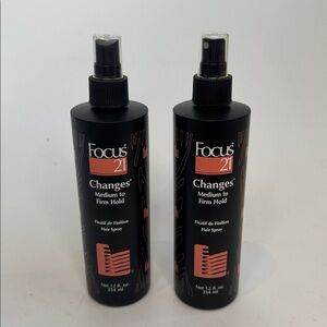 Lot of 2 Focus 21 Changes Pump Hair Sprays for Medium to Firm Hold 12 fl oz